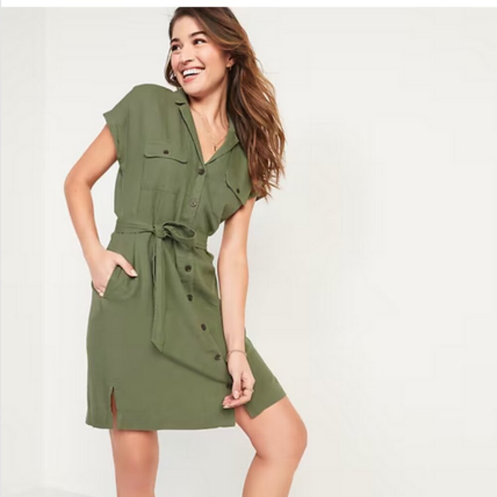Old Navy Linen Utility Dress